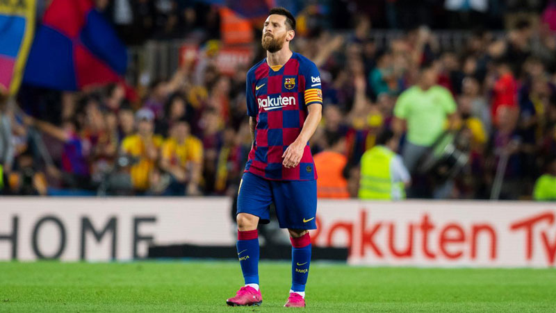 Lionel Messi, en un compromiso con Barcelona 