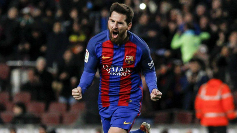 Messi festejando gol