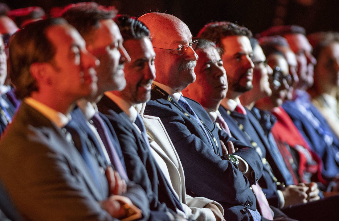 Enrique Bonilla en el sorteo de la Liga de Campeones de la Concacaf 2020