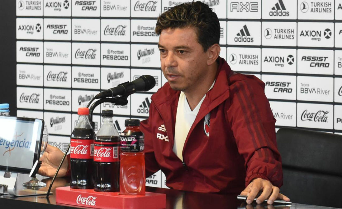 Marcelo Gallardo en conferencia de prensa