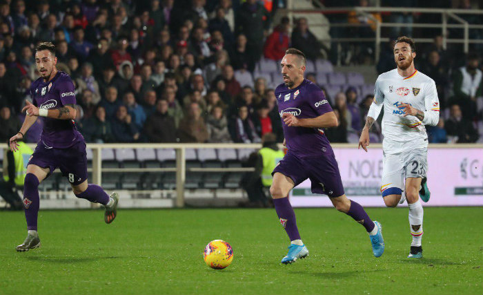 Ribery, en un partido del Fiorentina