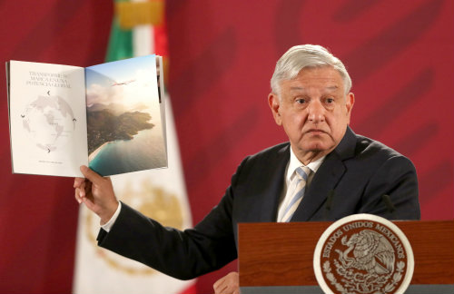 López Obrador durante sus clásicas 'mañaneras'