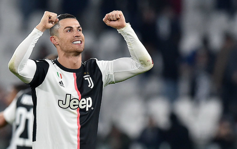 Cristiano Ronaldo celebrando doblete