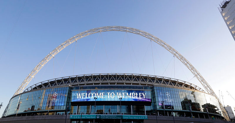 El Estadio Wembley, listo para un partido de NFL