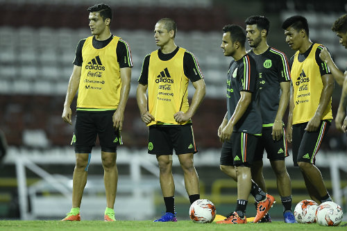 Jugadores de la Selección mexicana en un entrenamiento