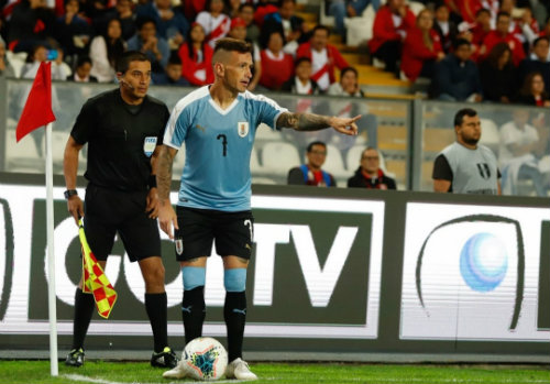 Brian Lozano con la selección de Uruguay