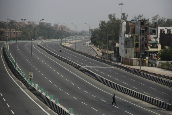 Calles vacías en la India