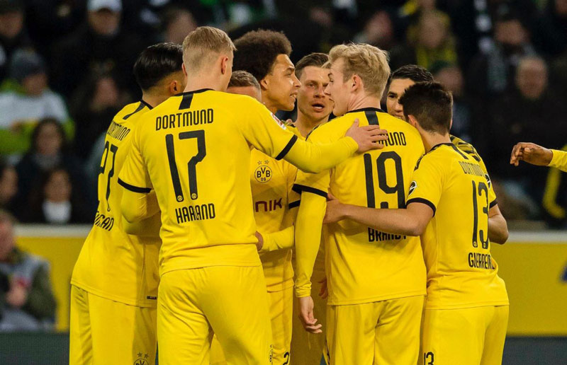 Jugadores del Dortmund, en festejo