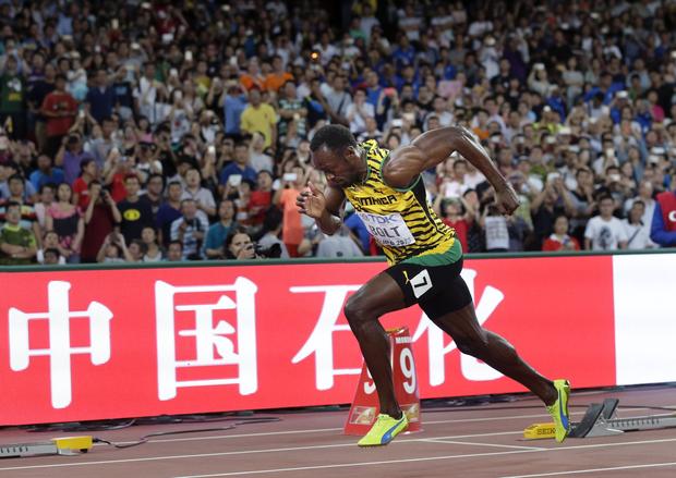 Bolt, en una competencia 