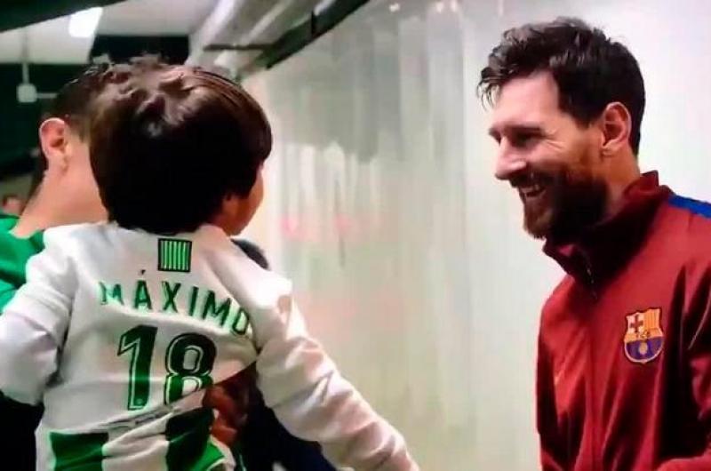 Máximo conociendo a Messi