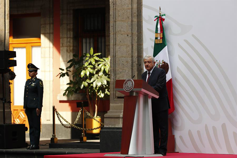 Andrés Manuel López Obrador durante su discurso