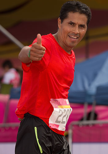 Germán Silva  durante un Maratón de la CDMX 