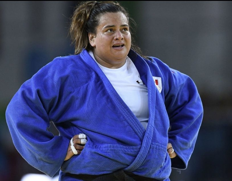 Vanessa Zambotti en una competencia de Judo 