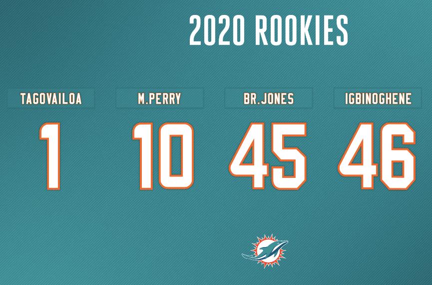 Los nuevos números de Miami Dolphins 