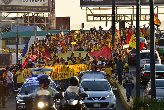 Manifestación en Morelia por la mudanza de Monarcas