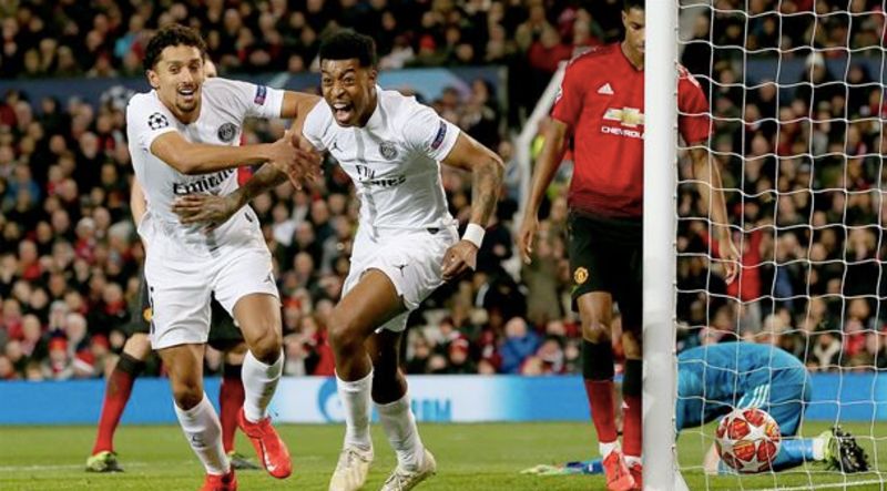 Kimpembe celebrando un gol ante el Manchester United 