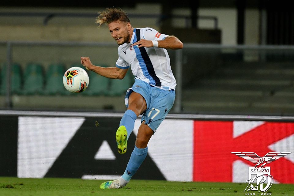 Ciro Immobile en acción con la Lazio