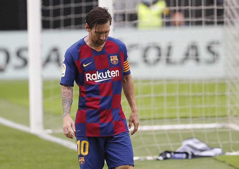 Messi tras una derrota del Barcelona en LaLiga 