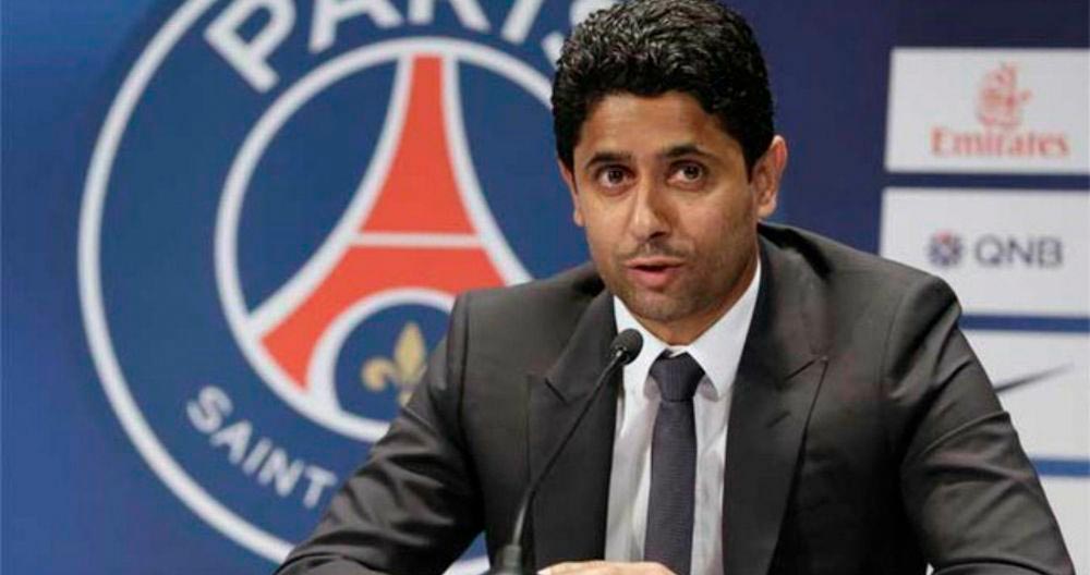 El dirigente del club parisino en conferencia de prensa