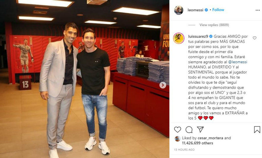 El mensaje de Luis Suárez a Messi