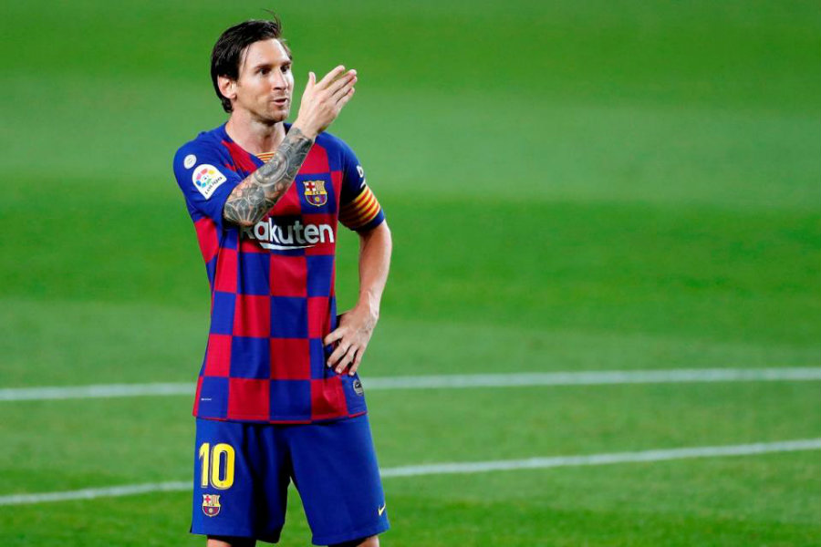 Messi en juego con el Barcelona