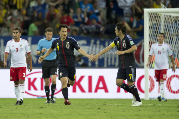 Acción en el México vs Japón de la Copa Confederaciones de Brasil 2013