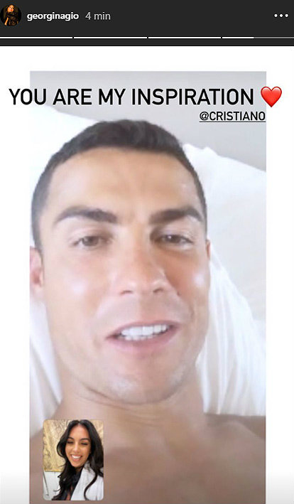 Videollamada de Cristiano Ronaldo con Georgina