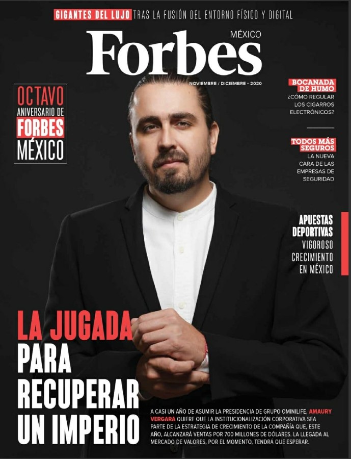 Amaury Vergara en la portada de la revista Forbes