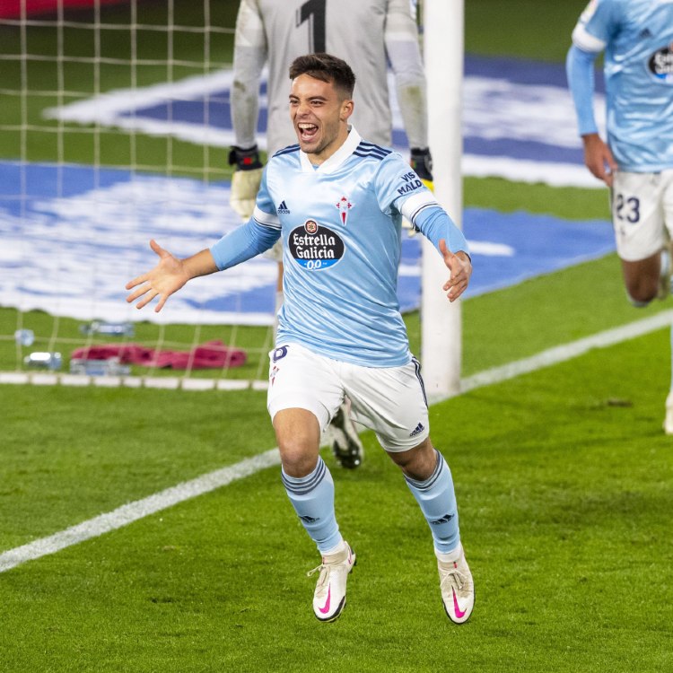 Fran Beltrán celebrando gol vs Granada