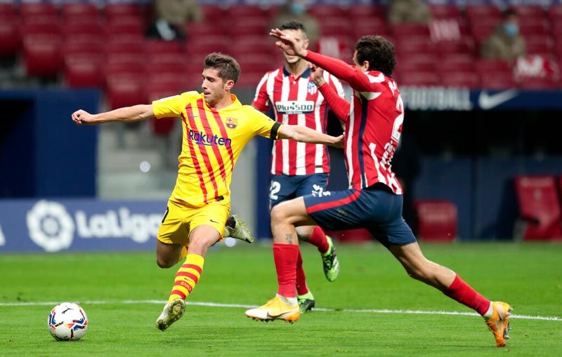 El español en el encuentro contra Atlético de Madrid