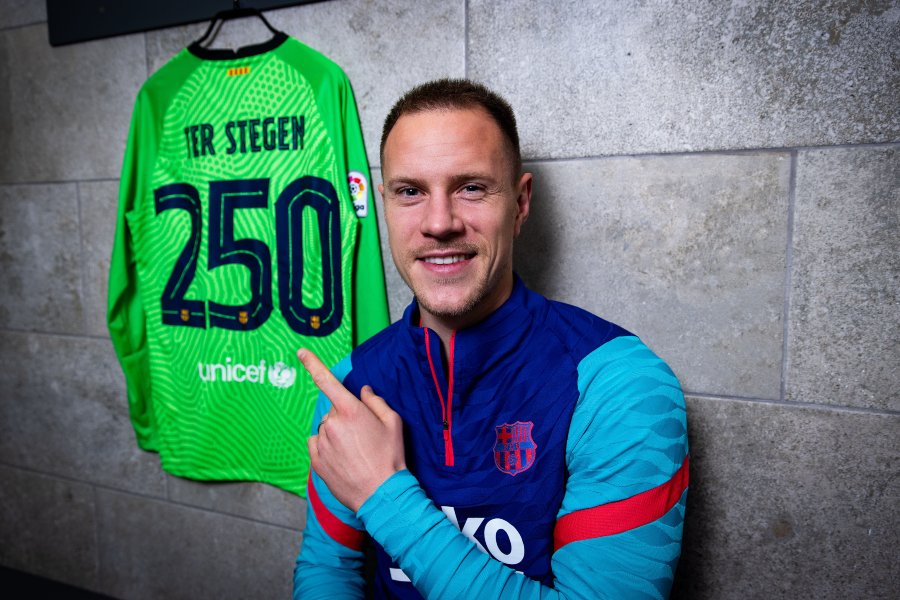 Ter Stegen llegó a 250 partidos con el Barcelona