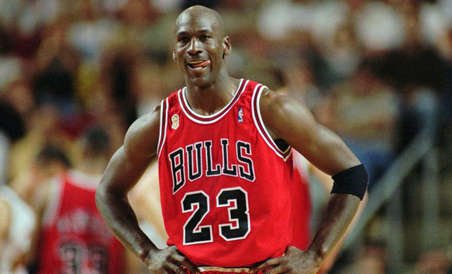 Michel Jordan en partido de los Chicago Bulls
