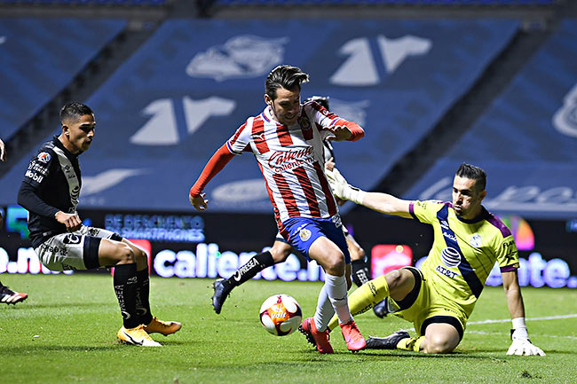 Angulo, durante un partido contra Puebla