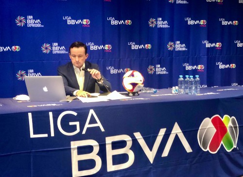 Mikel Arriola en conferencia de prensa tras 100 días como presidente de la Liga MX