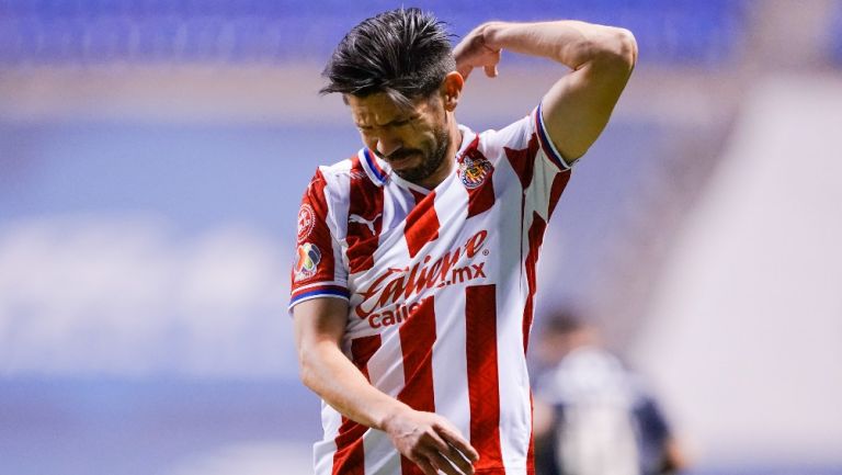 Oribe Peralta se lamenta en juego ante Puebla