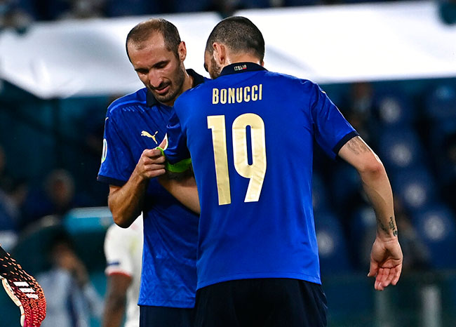 Bonucci y Chiellini, en la Final contra Inglaterra