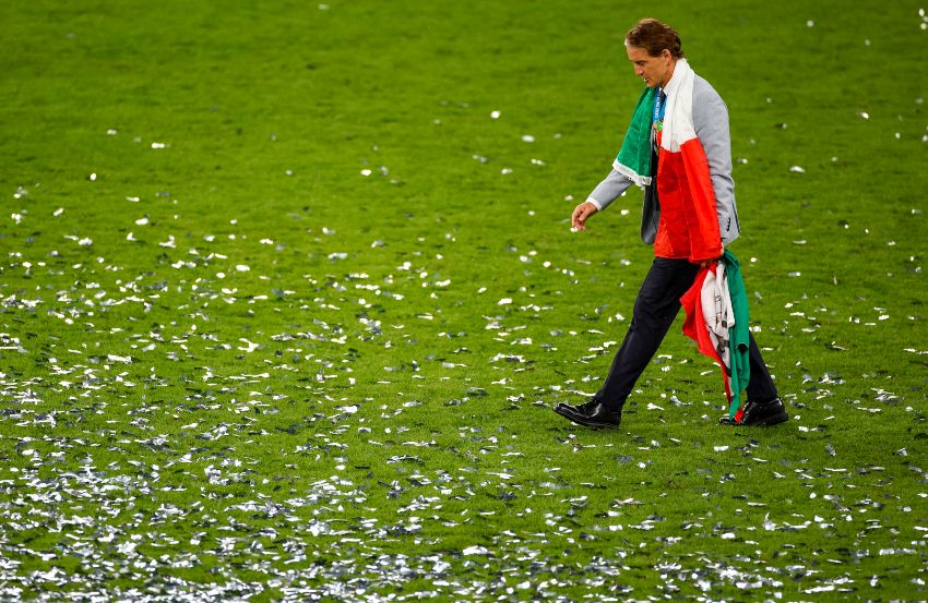 Roberto Mancini tras ganar la Eurocopa con Italia
