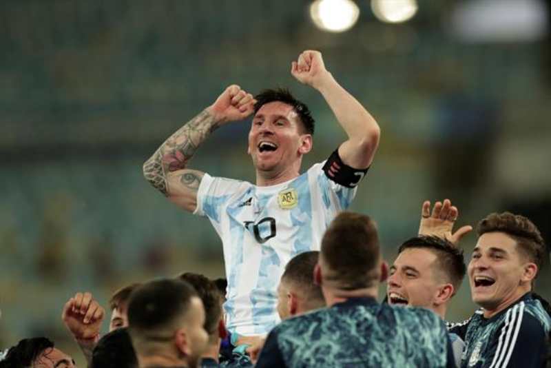 Messi en celebración de gol