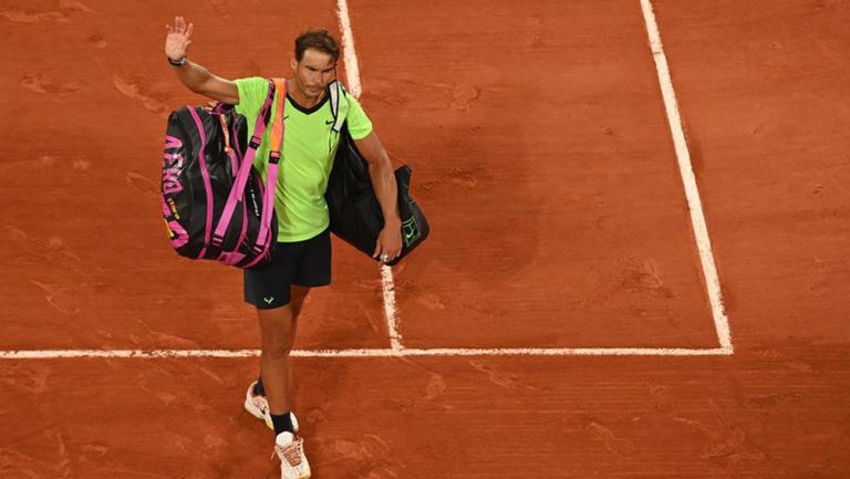 Rafael Nadal en derrota vs Djokovic 