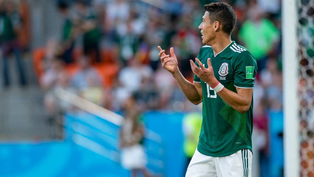 Héctor Moreno en acción con la Selección Mexicana en Rusia 2018
