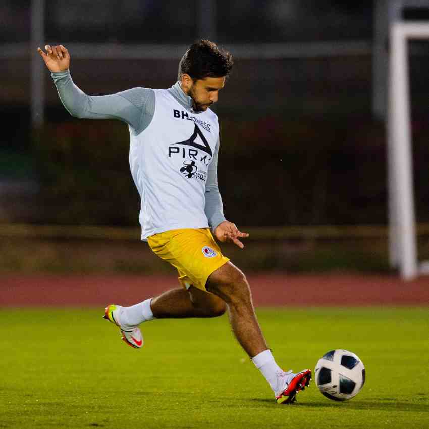 Andrés en su primer entrenamiento con Atlético San Luis 