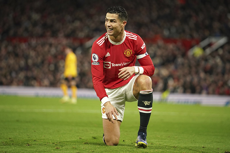 Cristiano Ronaldo durante un duelo con el Manchester United