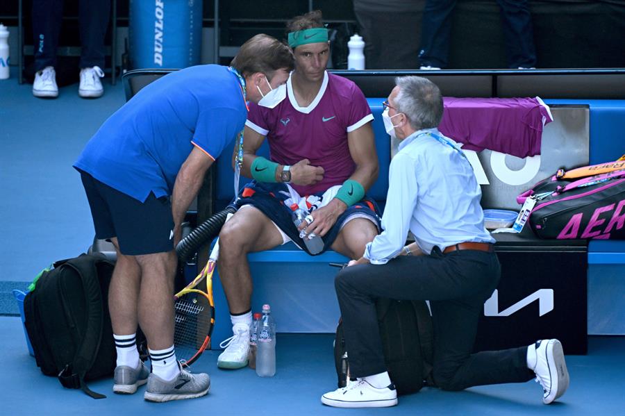 Rafael Nadal sufrió un golpe de calor