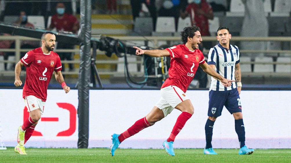 Mohamed Hany celebrando gol ante Monterrey