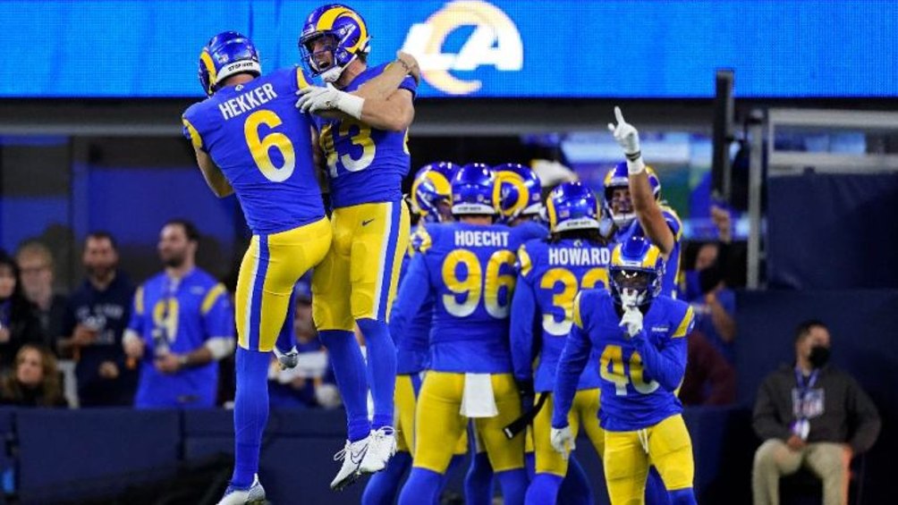 Los Angeles Rams celebrando touchdown en el SoFi Stadium