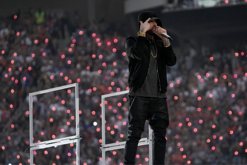 Eminem durante el show de medio tiempo