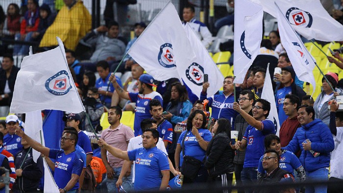 Afición de Cruz Azul en las tribunas del Estadio Azteca