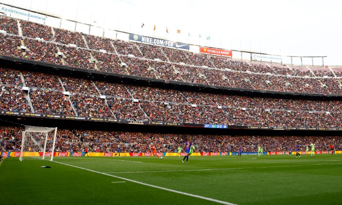 Partido de semifinal: Liga de campeones en el Camp Nou