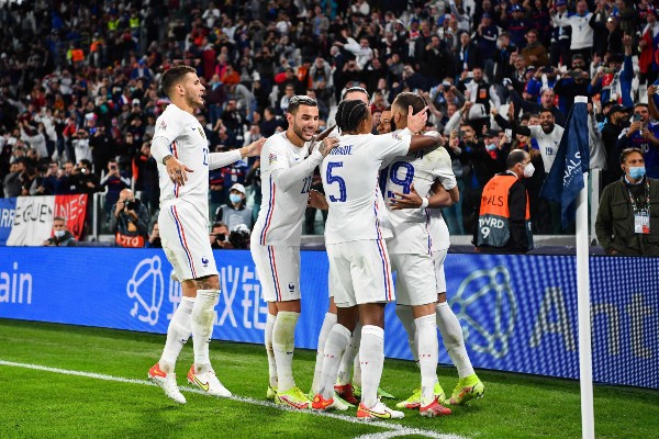 Selección de Francia celebra