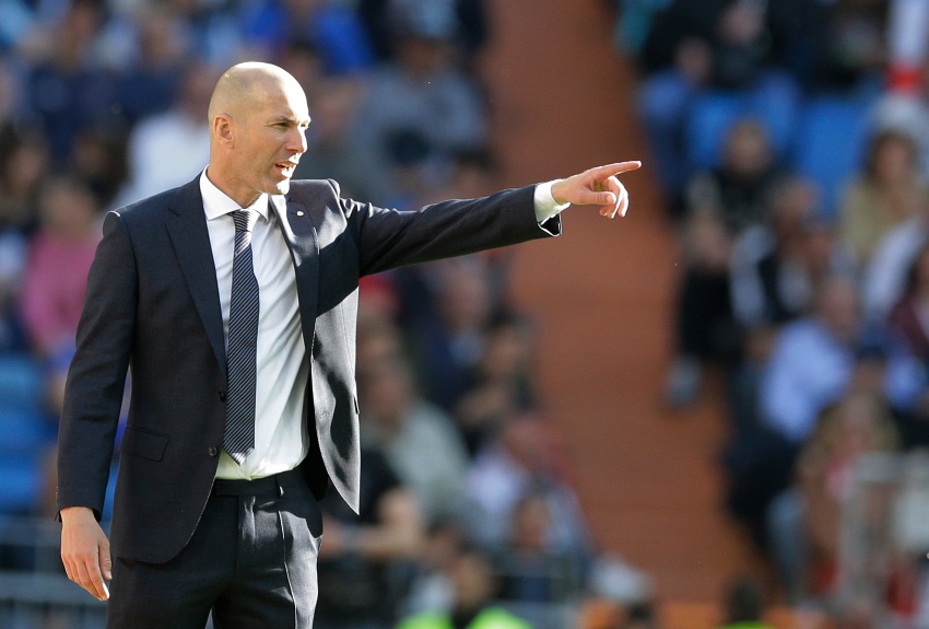 Zidane cuando dirigia al Real Madrid